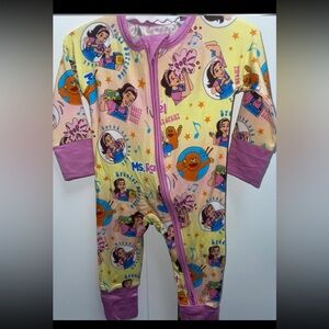 BAMBOO Kids One Piece Footie - Yellow and Purple